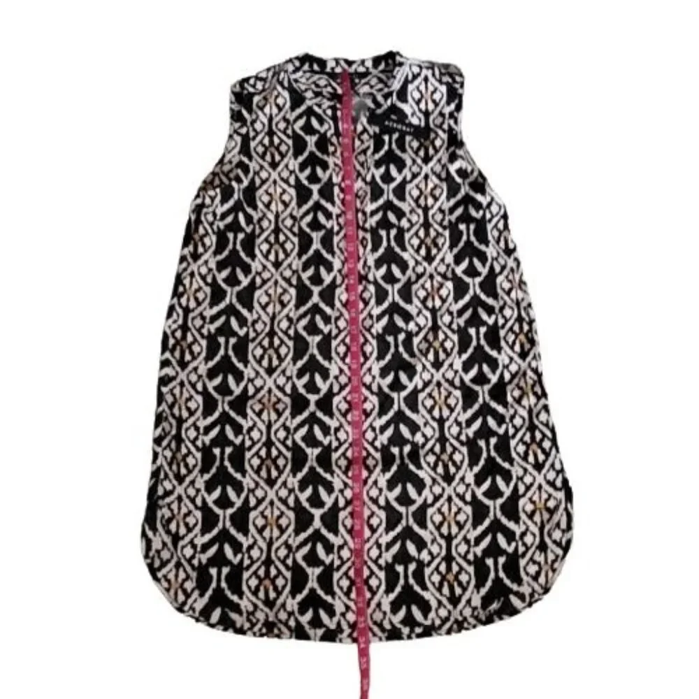 Acrobat Women's 100% Silk Sleeveless Black/White Print Tunic Dress Size Medium - Picture 10 of 10